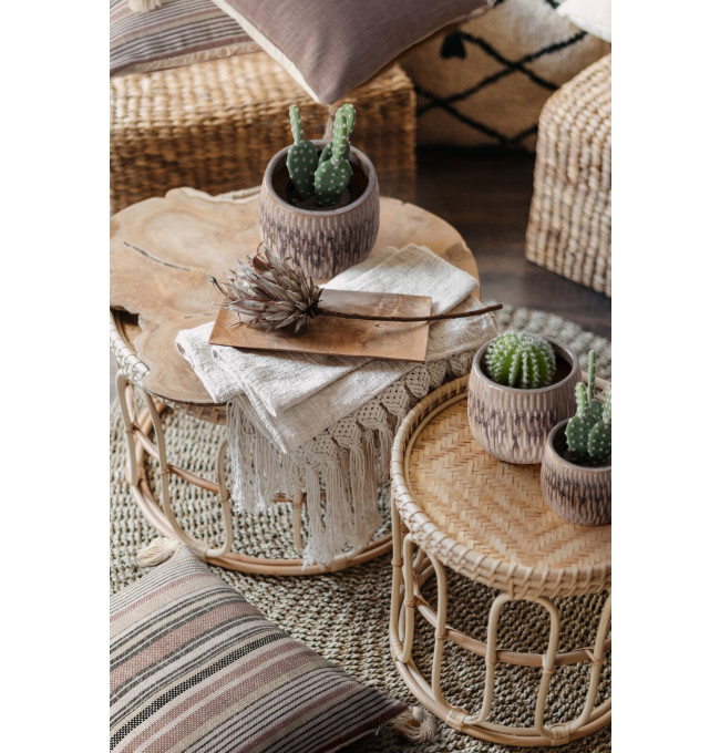 Povlak na polštář BOHO 4 pudrově-ocelový