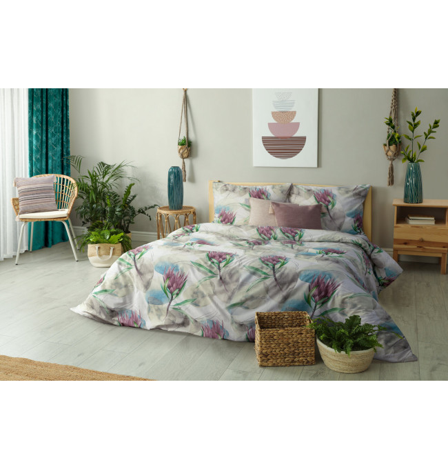 Povlak na polštář BOHO 4 pudrově-ocelový