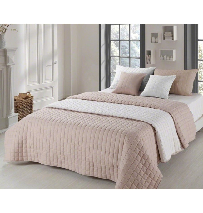 Oboustranný přehoz Amanda Beige/Ecru