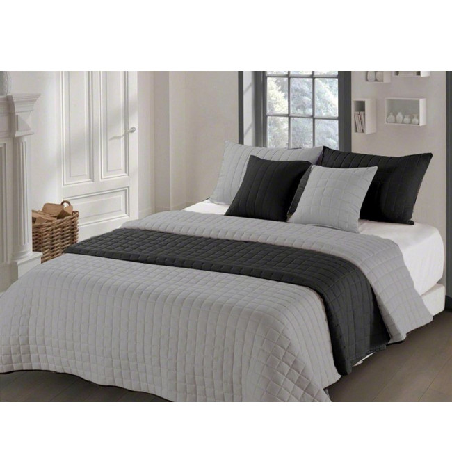 Oboustranný přehoz Amanda Grey/Black