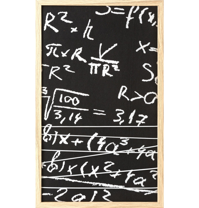 Obraz v rámu MATH1 černý / bílý