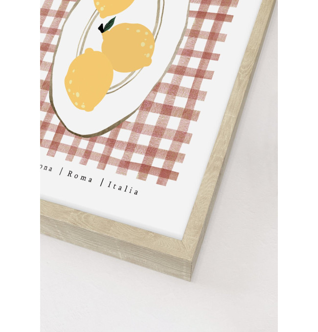 Obraz v rámu 149-585 PLATE WITH LEMONS