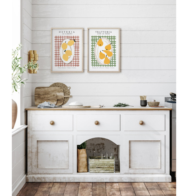 Obraz v rámu 149-585 PLATE WITH LEMONS