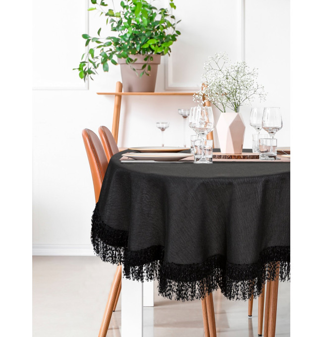 Ubrus JASPER černý kruh