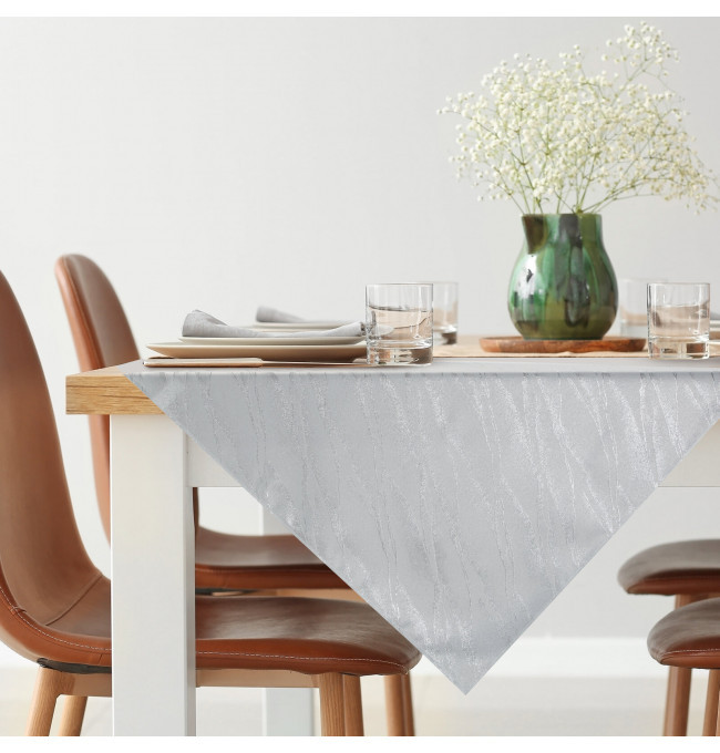 Ubrus ERIKA bílý / stříbrný