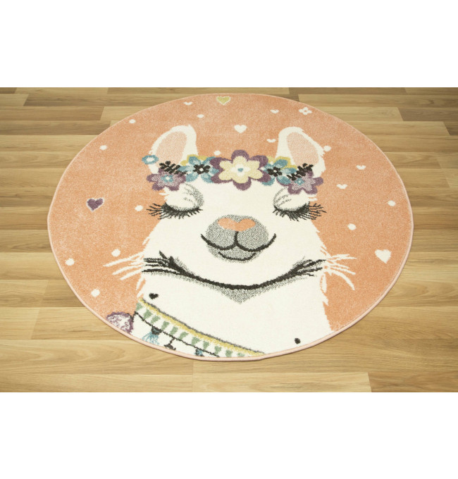 Dětský koberec Lima C882A růžový / krémový