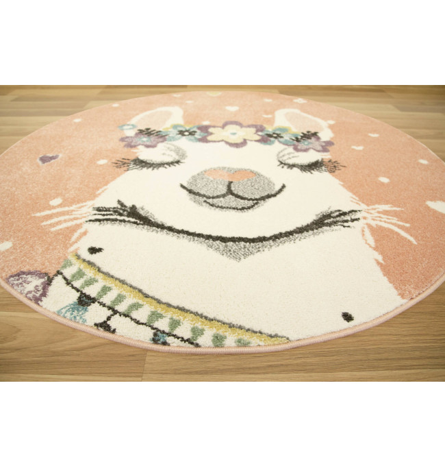 Dětský koberec Lima C882A růžový / krémový