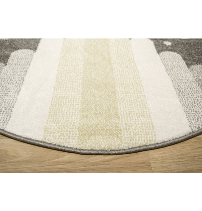 Koberec Lima G756A raketa, šedý / žlutý kruh