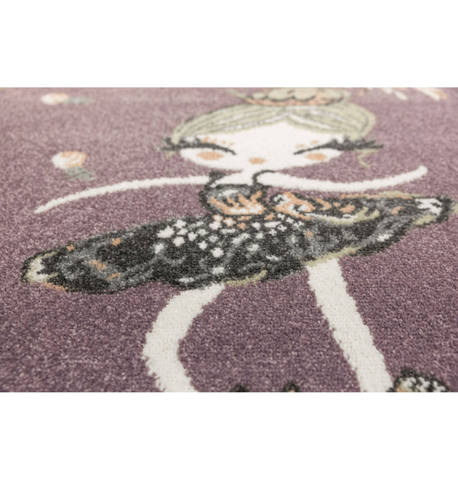 Koberec Lima G938A baletka, fialový / krémový kruh