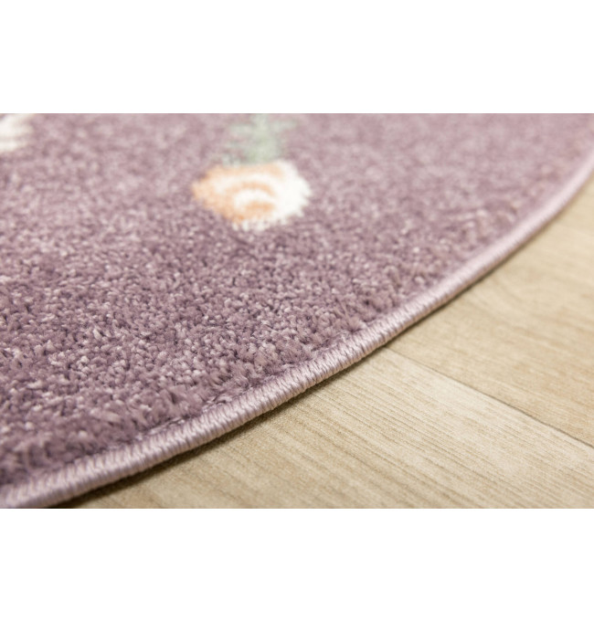 Koberec Lima G938A baletka, fialový / krémový kruh