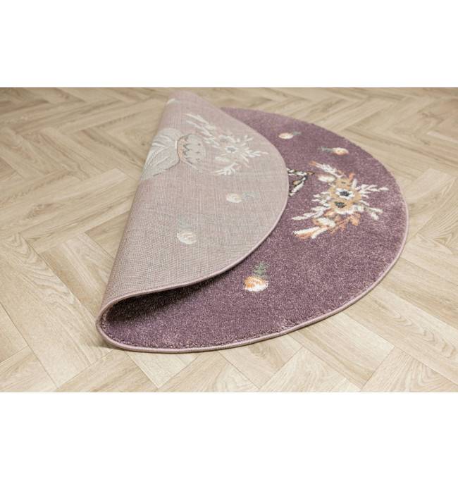 Koberec Lima G938A baletka, fialový / krémový kruh