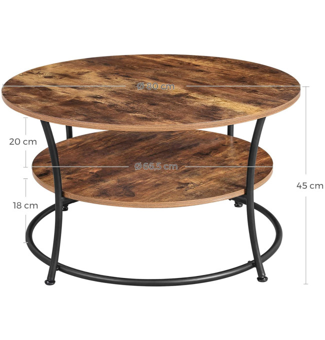 Kulatý kávový stolek LCT80BX