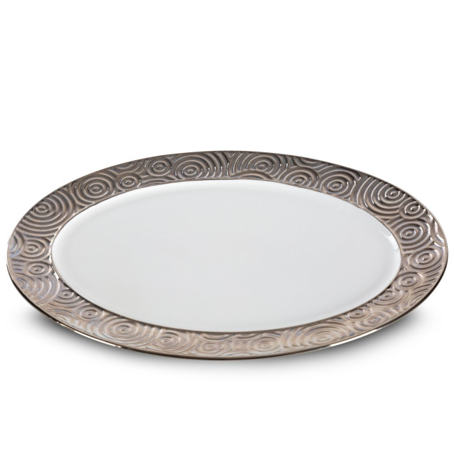 Podnos ALTEA 02 bílý / stříbrný