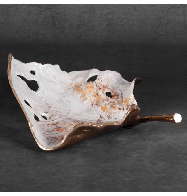 Dekorační miska DONATO 01 bílá / zlatá