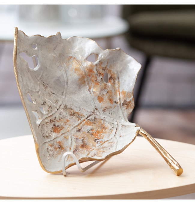 Dekorační miska DONATO 01 bílá / zlatá