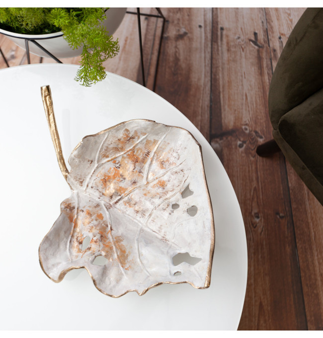 Dekorační miska DONATO 01 bílá / zlatá