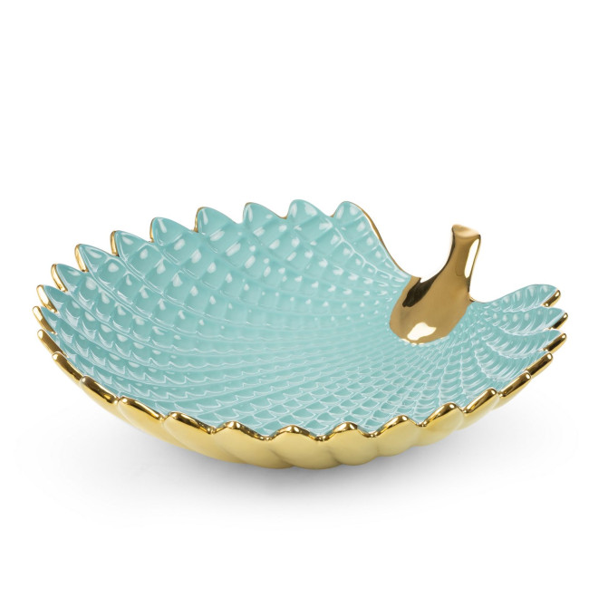 Dekorační miska HIRAL 4 02 světle modrá / zlatá