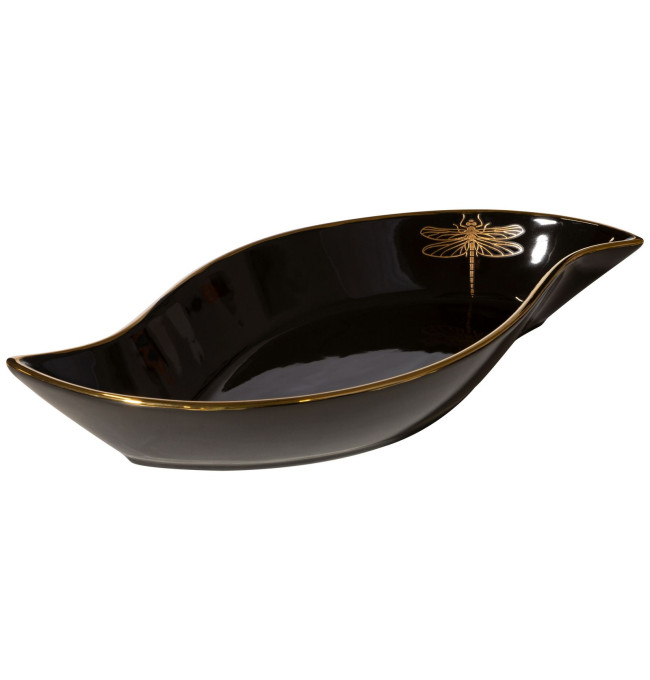 Dekorační miska LORI 02 černá / zlatá