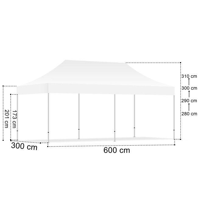 Zahradní párty stan EXPRESS zelený 3x6 m