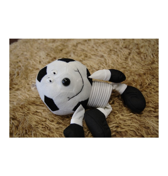 Plyšový maskot SOCCER bílý