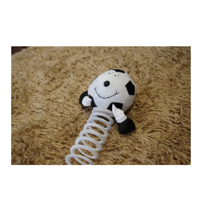 Plyšový maskot SOCCER bílý