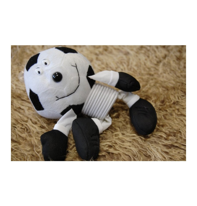 Plyšový maskot SOCCER bílý