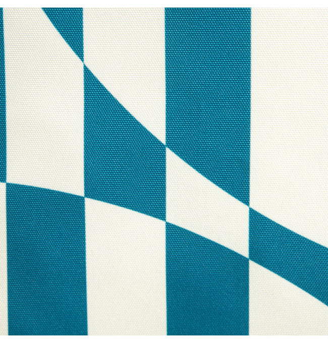 Čtvercový polštář COLOUR BLOCKS bílý / tyrkysový 745805