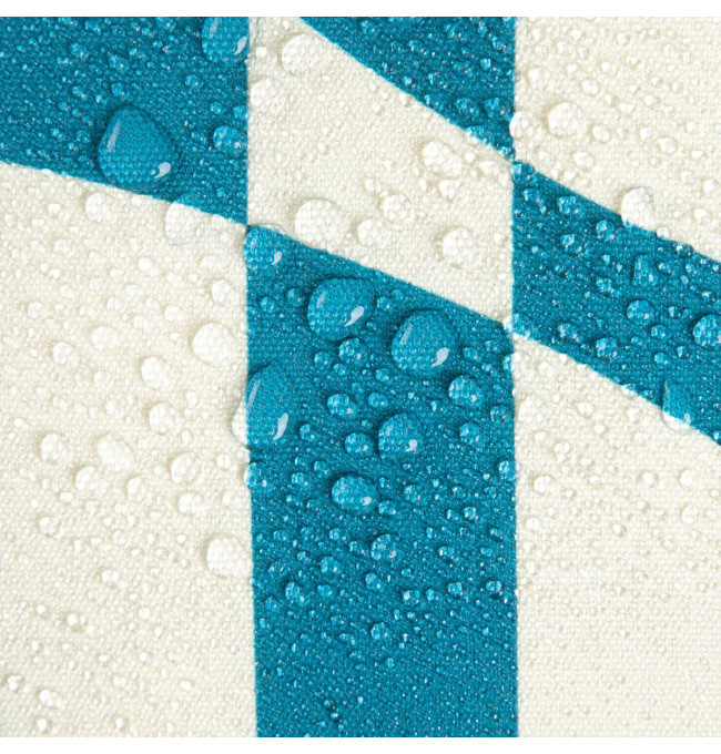 Čtvercový polštář COLOUR BLOCKS bílý / tyrkysový 745805