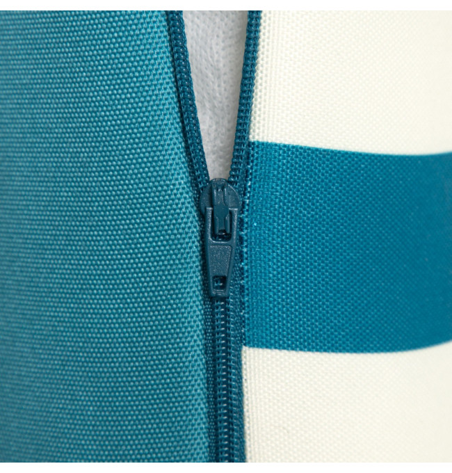 Čtvercový polštář COLOUR BLOCKS bílý / tyrkysový 745805