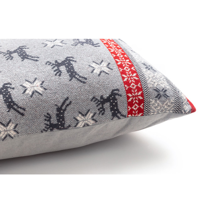 Čtvercový polštář SWEET DEER šedý