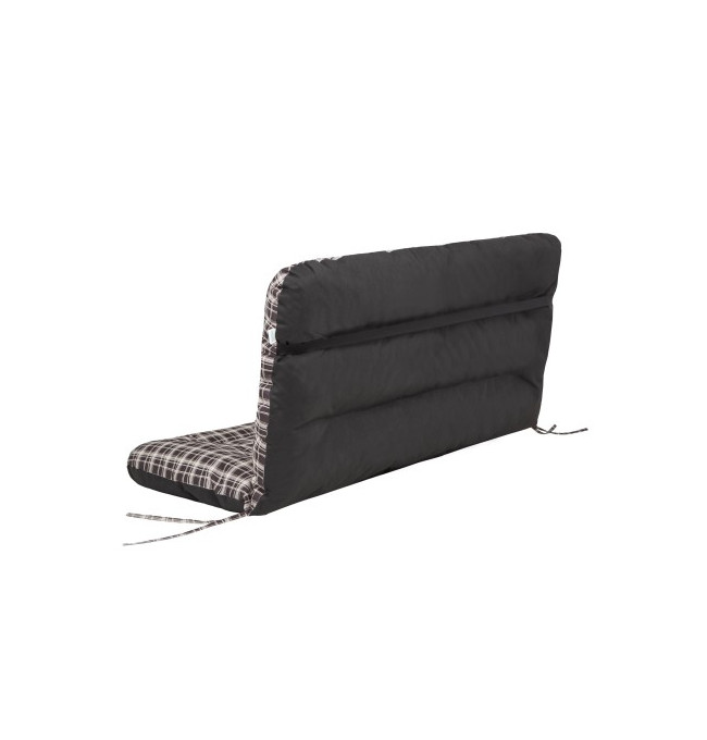 Polštář na houpačku ANIA 120 cm károvaný, hnědý