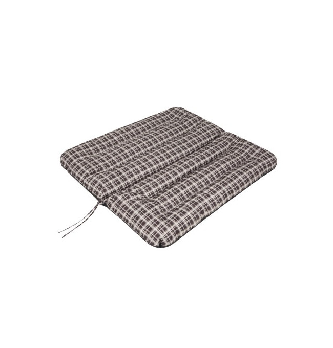 Polštář na houpačku ANIA 120 cm károvaný, hnědý