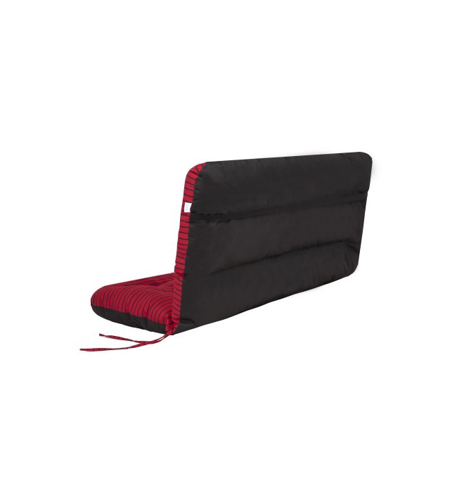 Polštář na houpačku ANIA 120 cm pásky, červený