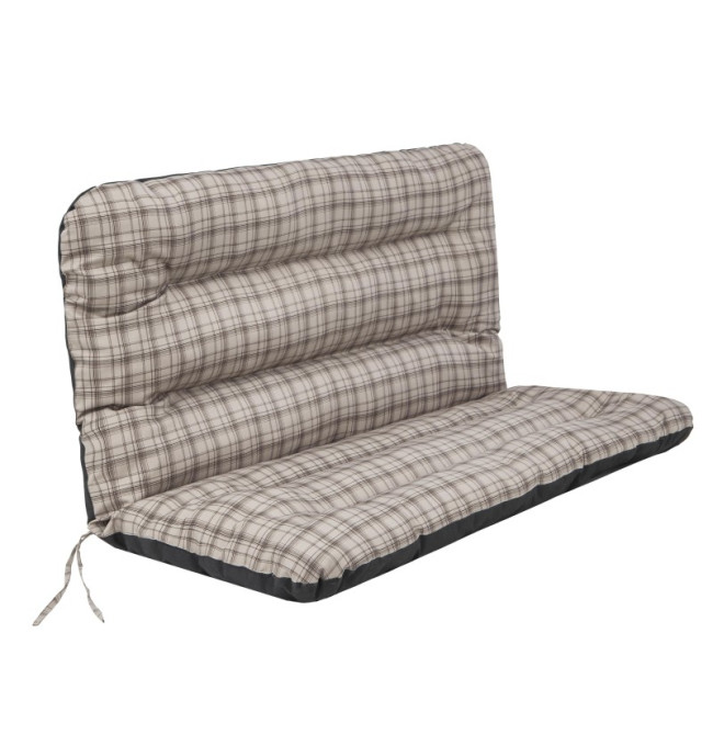 Polštář na houpačku ANIA 150 cm károvaný, béžový