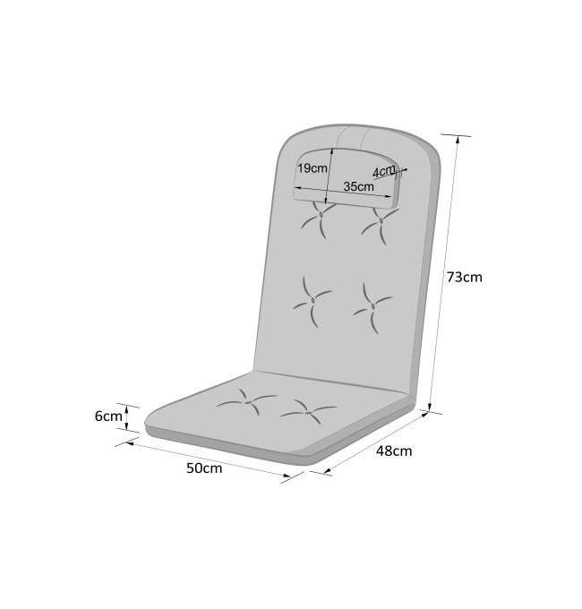 Polštář na zahradní židli BENITA zelená tráva