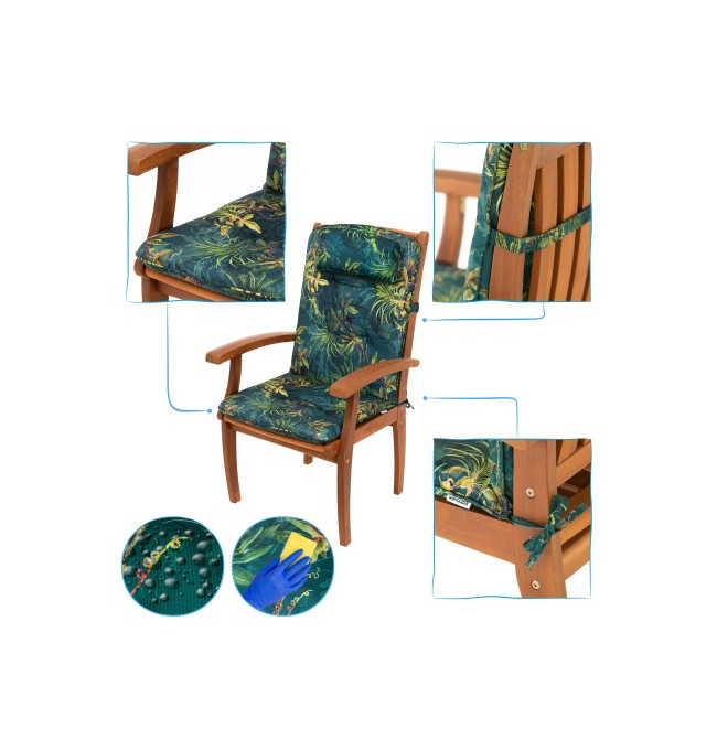 Polštář na zahradní židli BENITA zelená tráva