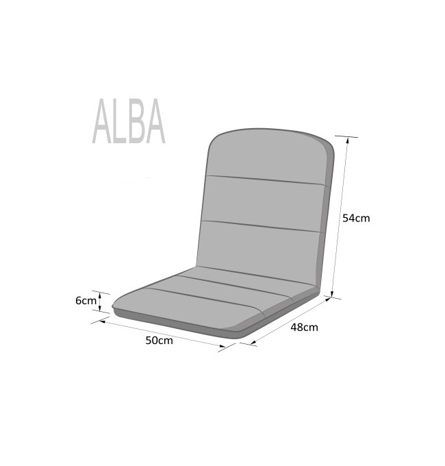 Polštář na zahradní židli ALBA modrý