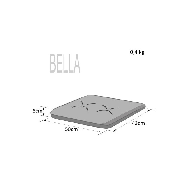 Podsedák na zahradní židli BELLA zelená tráva ekolen