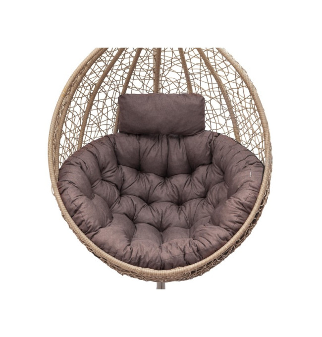 Polštář na houpačku MOON ekolen, hnědý