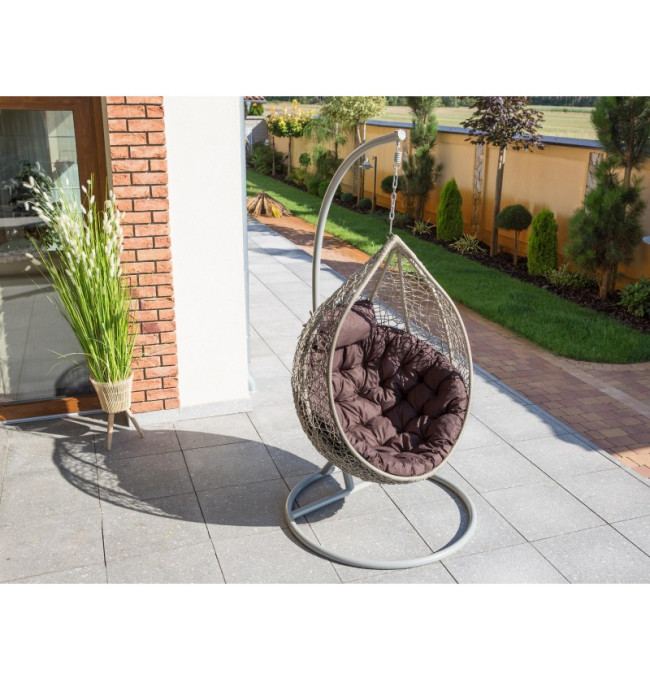 Polštář na houpačku MOON ekolen, hnědý