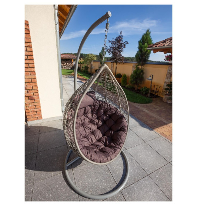 Polštář na houpačku MOON ekolen, hnědý