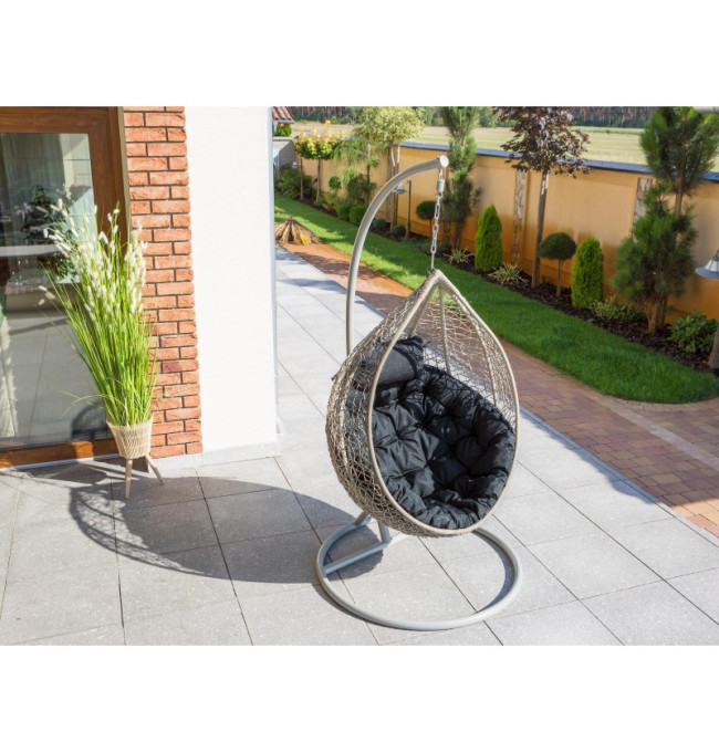 Polštář na houpačku MOON ekolen, černý