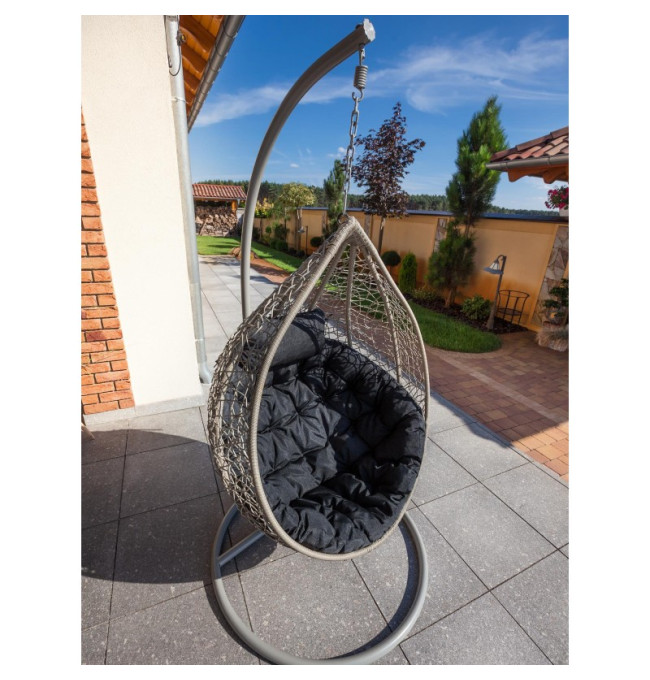 Polštář na houpačku MOON ekolen, černý