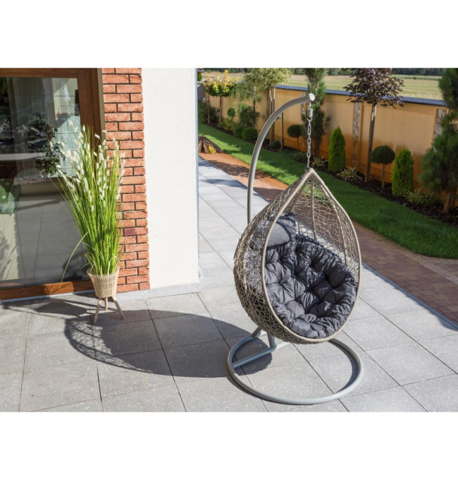 Polštář na houpačku MOON ekolen, grafitový