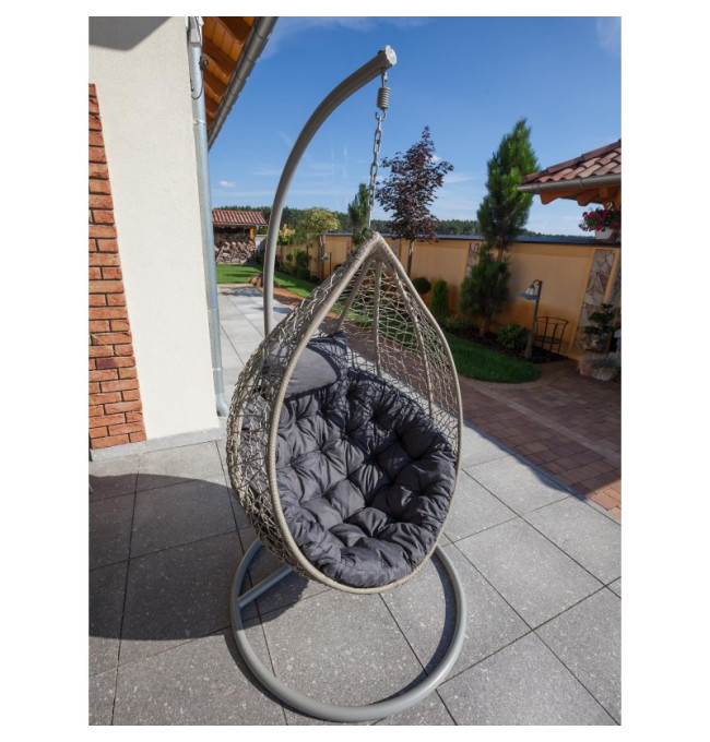 Polštář na houpačku MOON ekolen, grafitový