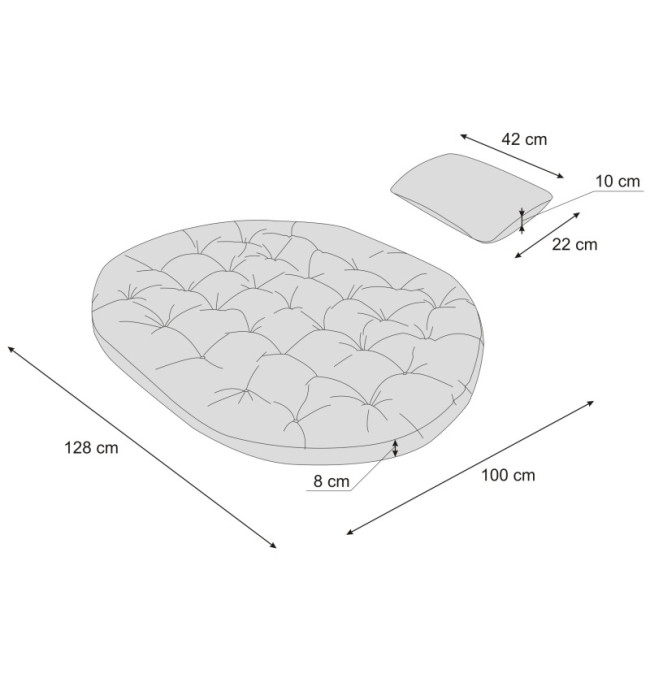 Polštář na houpačku MOON oxford, zelená tráva