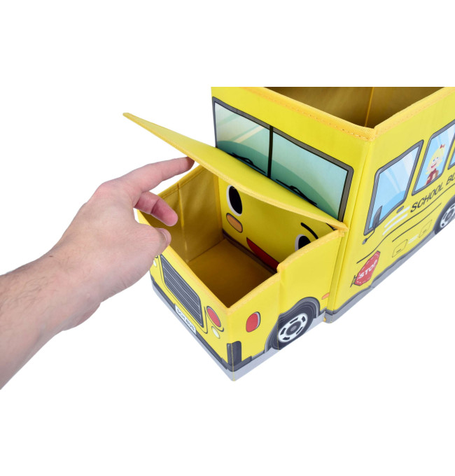 Taburetka ve tvaru autobusu žlutá