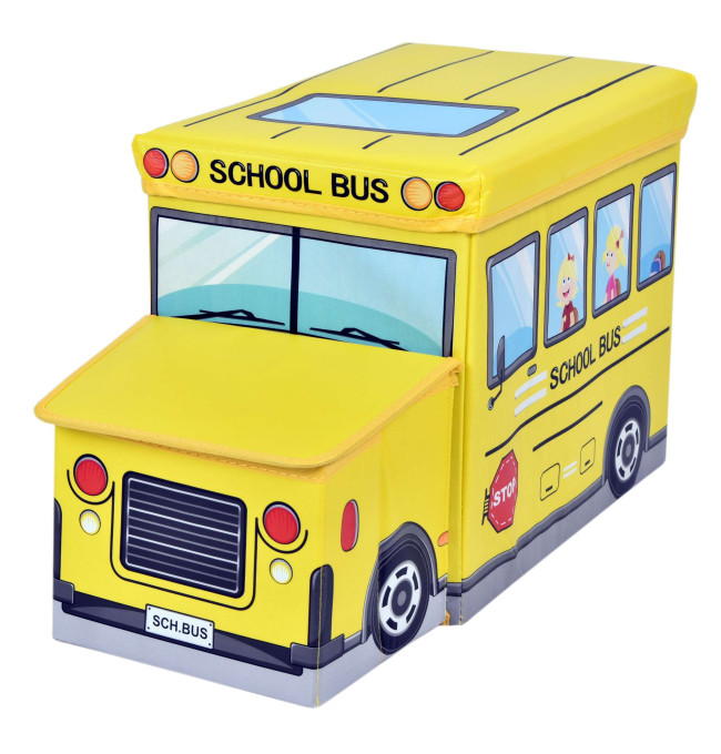 Taburetka ve tvaru autobusu žlutá