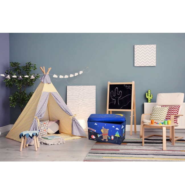 Dětský box na hračky s motivem medvídka