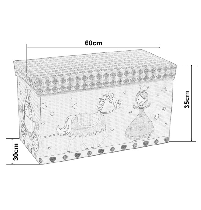 Dětský box na hračky s motivem vláčku